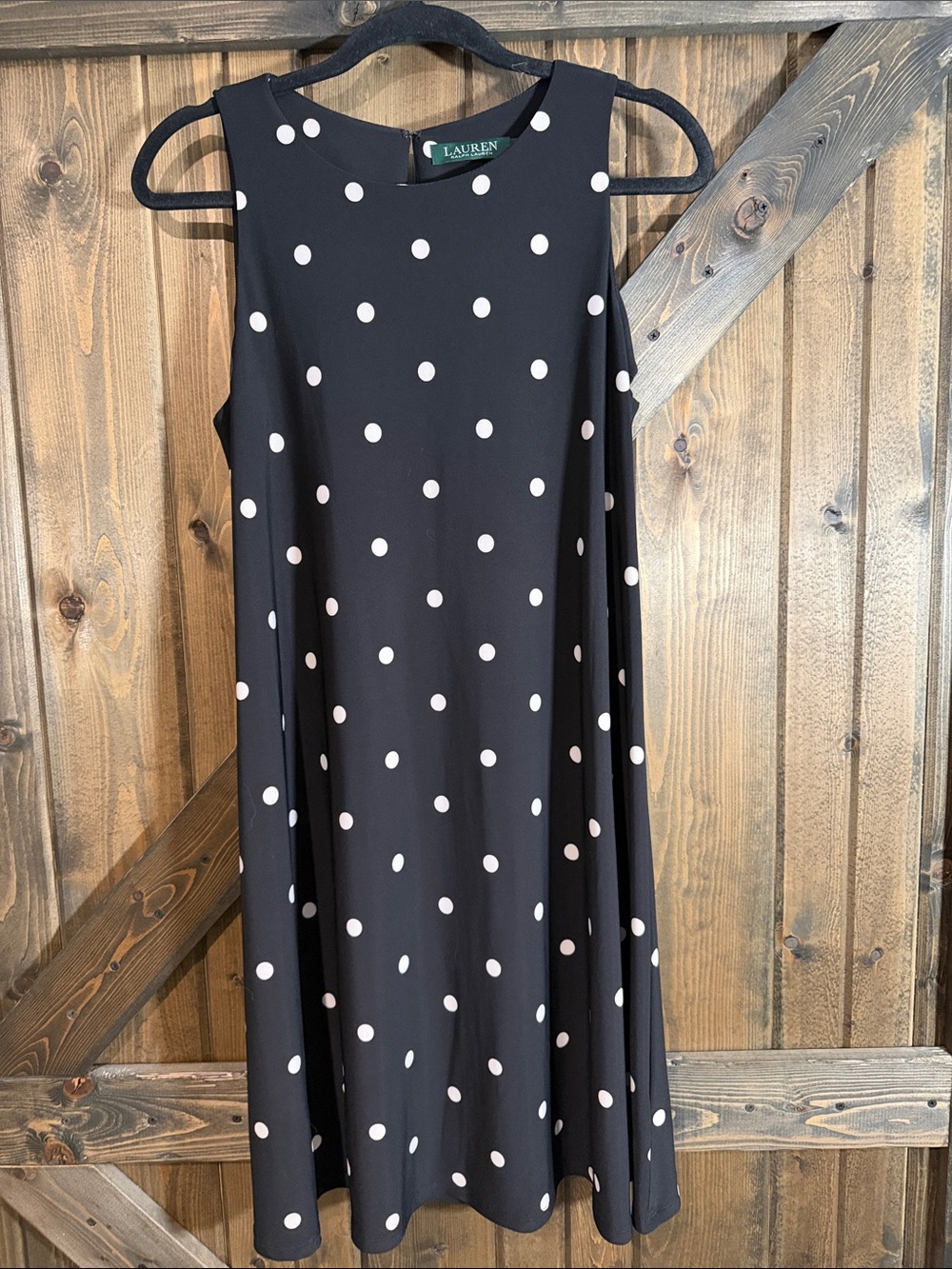 Lauren Ralph Lauren Black Dress with White Polka Dots